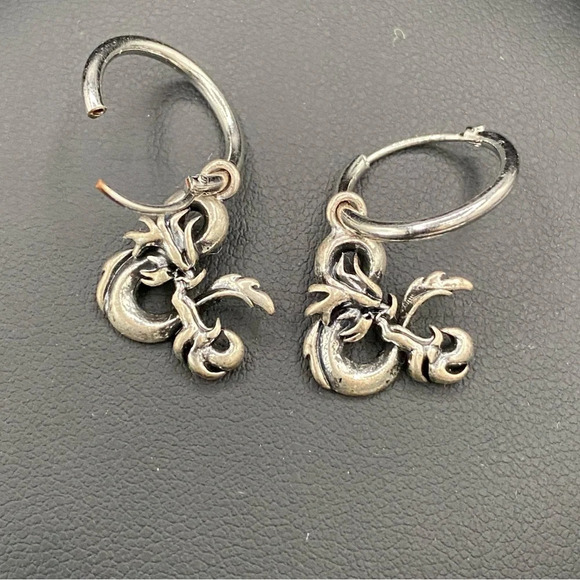 Wizards Signed Dungeons and Dragons Huggie Mini Hoop Earrings - Picture 5 of 7